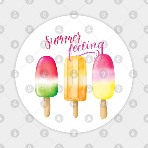 Popsicles for hot summer days Magnet by CalliLetters